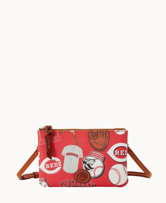 Woman MLB Reds Top Zip Crossbody Reds Dooney and Bourke Crossbodies