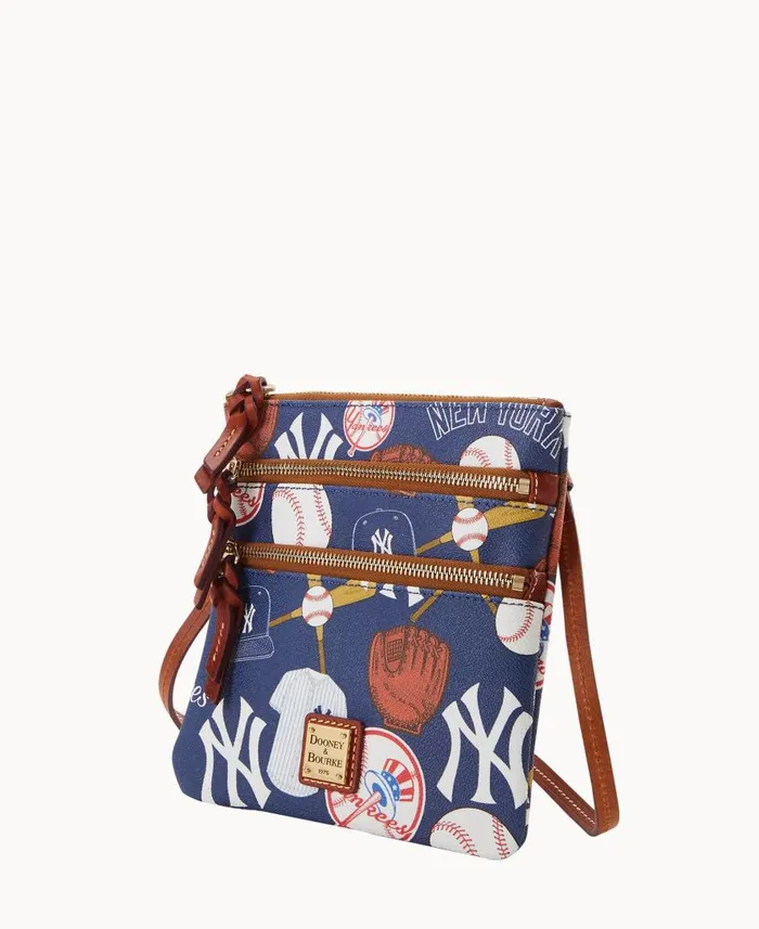 Woman MLB Yankees N S Triple Zip Crossbody Yankees Dooney and Bourke Crossbodies Woman MLB Yankees N S Triple Zip Crossbody Yankees Dooney and Bourke Crossbodies