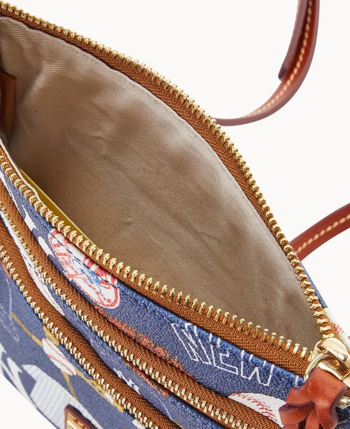 Woman MLB Yankees N S Triple Zip Crossbody Yankees Dooney and Bourke Crossbodies Woman MLB Yankees N S Triple Zip Crossbody Yankees Dooney and Bourke Crossbodies