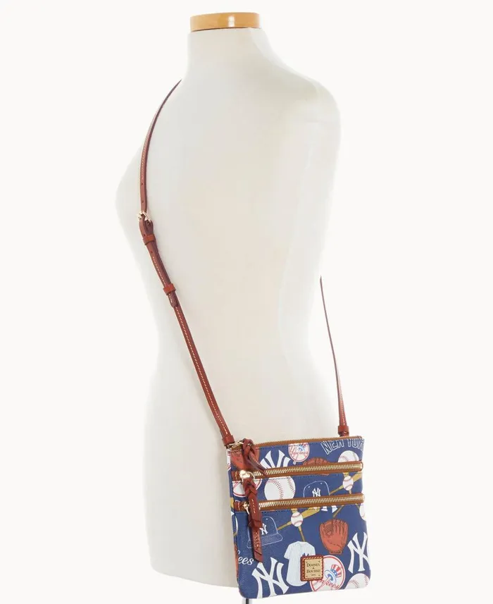 Woman MLB Yankees N S Triple Zip Crossbody Yankees Dooney and Bourke Crossbodies Woman MLB Yankees N S Triple Zip Crossbody Yankees Dooney and Bourke Crossbodies