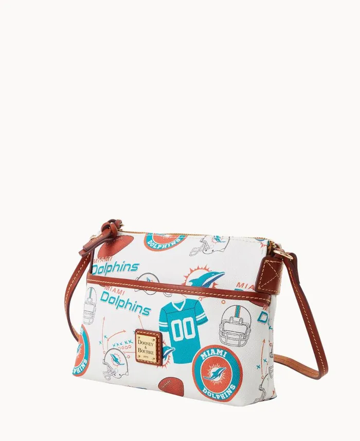 Woman NFL Dolphins Ginger Crossbody Dolphins Dooney and Bourke Crossbodies Woman NFL Dolphins Ginger Crossbody Dolphins Dooney and Bourke Crossbodies