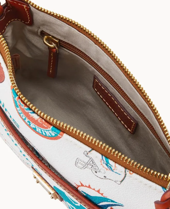 Woman NFL Dolphins Ginger Crossbody Dolphins Dooney and Bourke Crossbodies Woman NFL Dolphins Ginger Crossbody Dolphins Dooney and Bourke Crossbodies