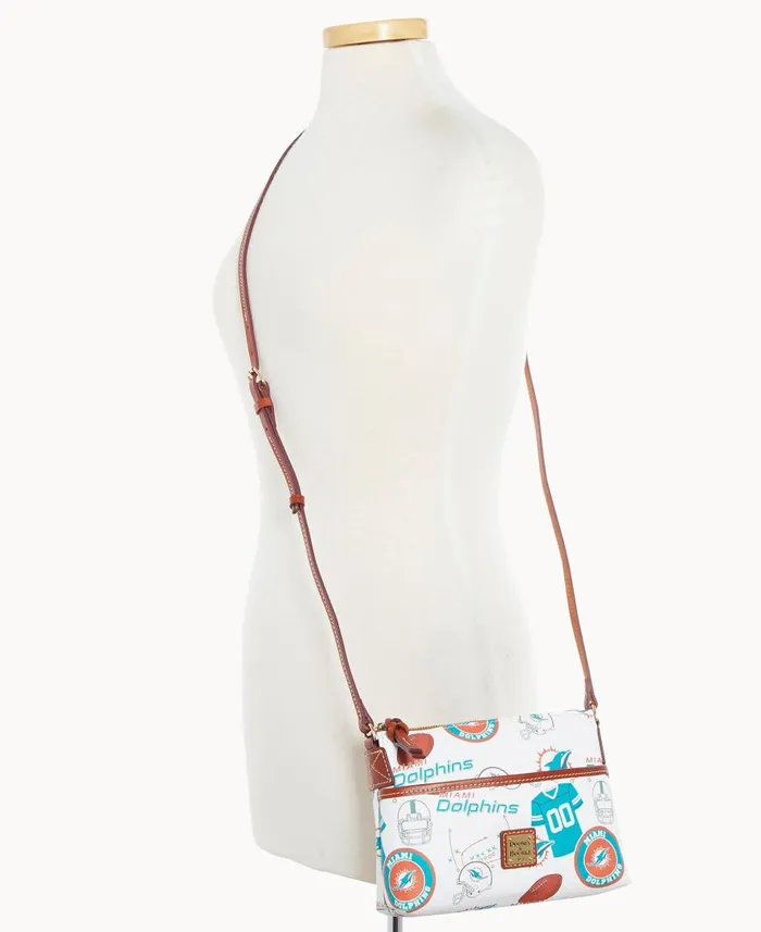 Woman NFL Dolphins Ginger Crossbody Dolphins Dooney and Bourke Crossbodies Woman NFL Dolphins Ginger Crossbody Dolphins Dooney and Bourke Crossbodies