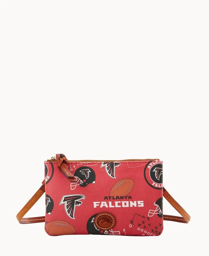 Woman NFL Falcons Top Zip Crossbody Falcons Dooney and Bourke Crossbodies