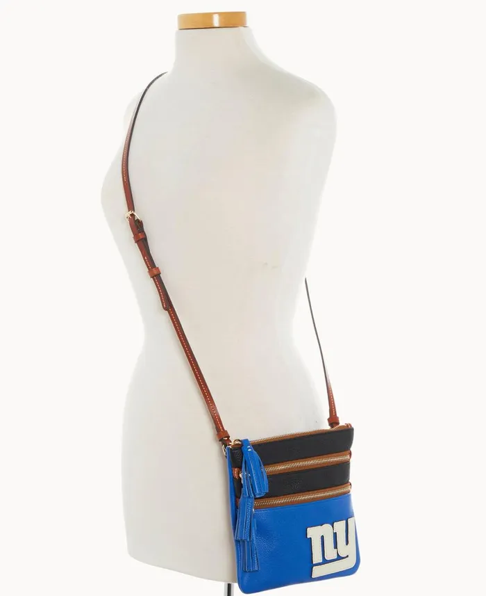 Woman NFL Giants Triple Zip Crossbody Giants Dooney and Bourke Crossbodies Woman NFL Giants Triple Zip Crossbody Giants Dooney and Bourke Crossbodies
