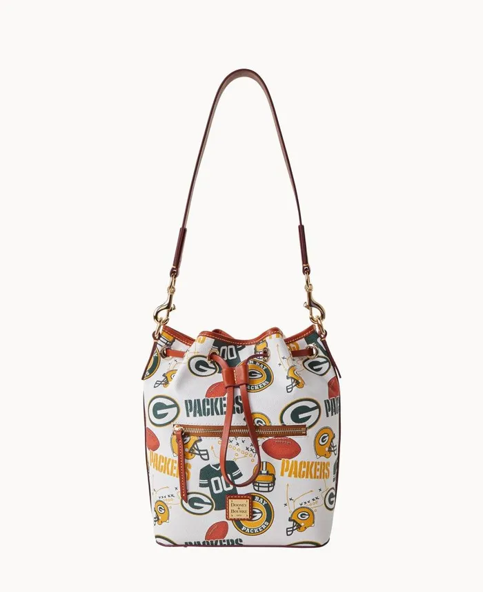 Woman NFL Packers Drawstring Packers Dooney and Bourke Shoulder Bags