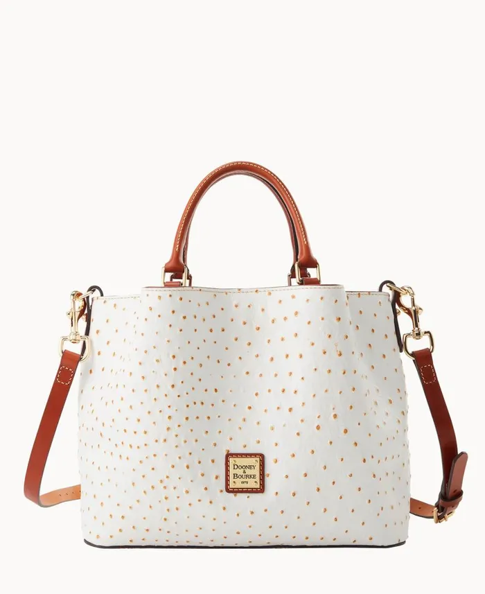 Woman Ostrich Barlow Bone Dooney and Bourke Satchels
