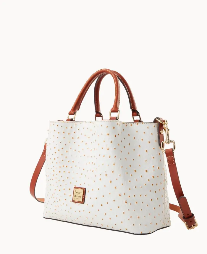 Woman Ostrich Barlow Bone Dooney and Bourke Satchels Woman Ostrich Barlow Bone Dooney and Bourke Satchels