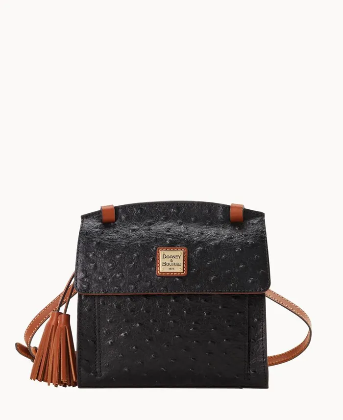 Woman Ostrich Crossbody Black Dooney and Bourke Crossbodies