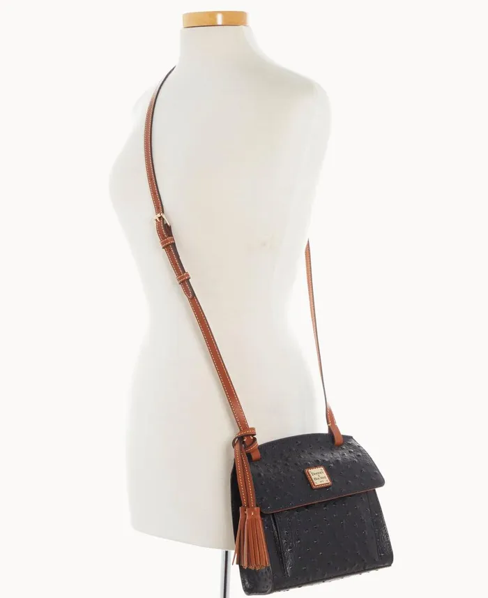Woman Ostrich Crossbody Black Dooney and Bourke Crossbodies Woman Ostrich Crossbody Black Dooney and Bourke Crossbodies