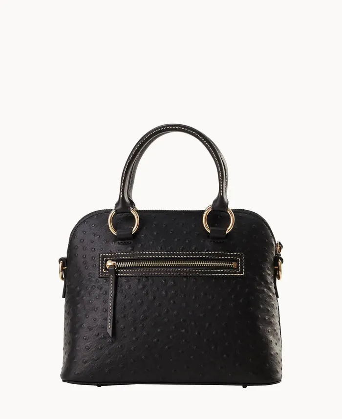 Woman Ostrich Domed Satchel Black Dooney and Bourke Satchels Woman Ostrich Domed Satchel Black Dooney and Bourke Satchels