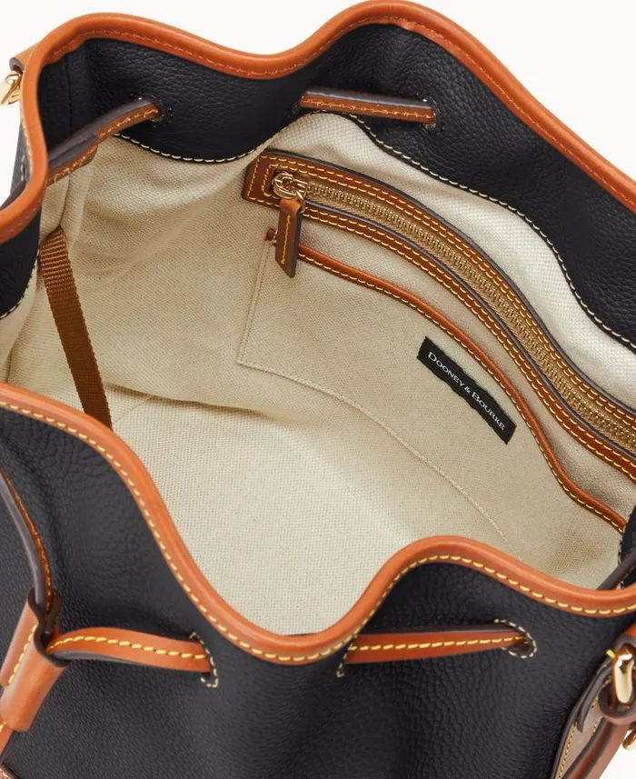 Woman Pebble Grain Drawstring Black Dooney and Bourke Shoulder Bags Woman Pebble Grain Drawstring Black Dooney and Bourke Shoulder Bags