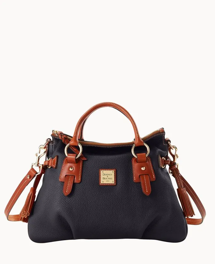 Woman Pebble Grain Stanwich Satchel Black Dooney and Bourke Satchels