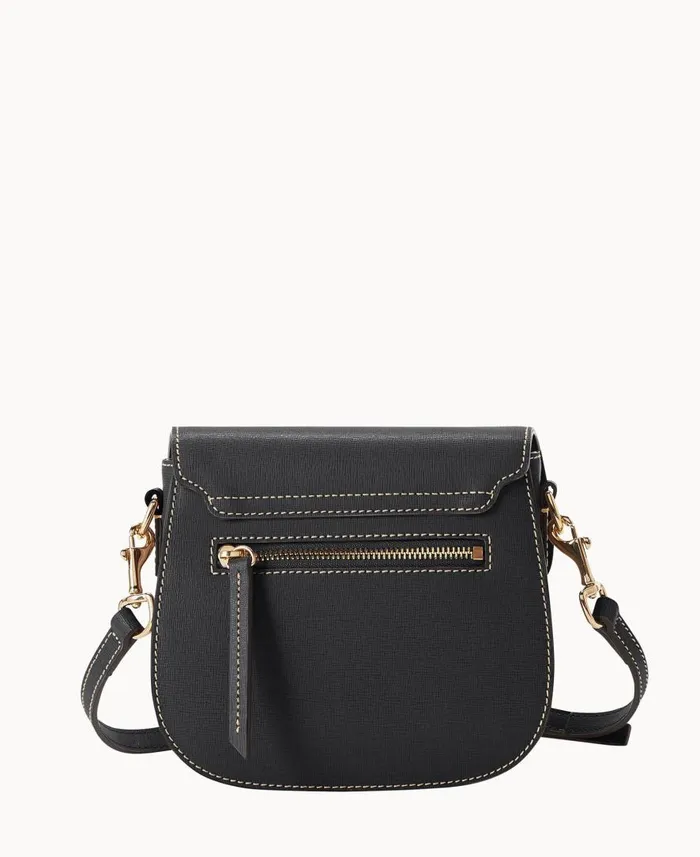 Woman Saffiano Saddle Bag Black Dooney and Bourke Crossbodies Woman Saffiano Saddle Bag Black Dooney and Bourke Crossbodies