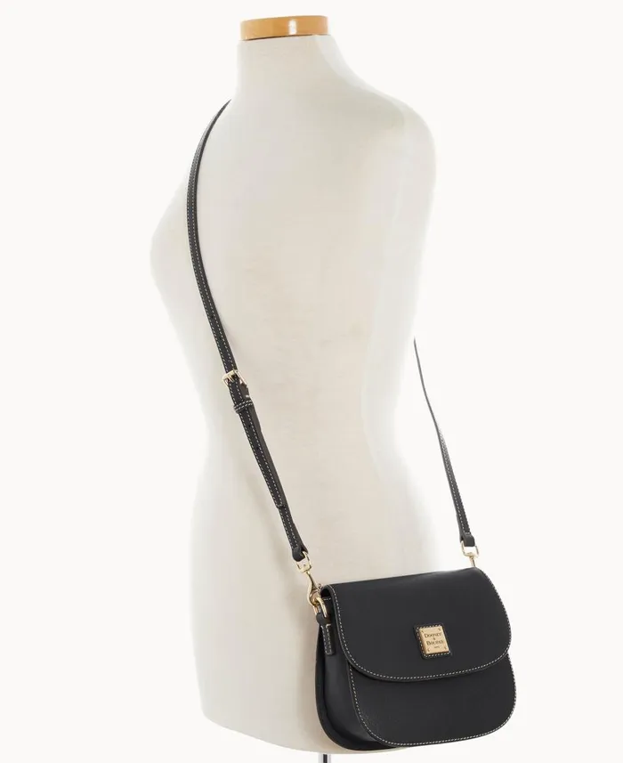Woman Saffiano Saddle Bag Black Dooney and Bourke Crossbodies Woman Saffiano Saddle Bag Black Dooney and Bourke Crossbodies