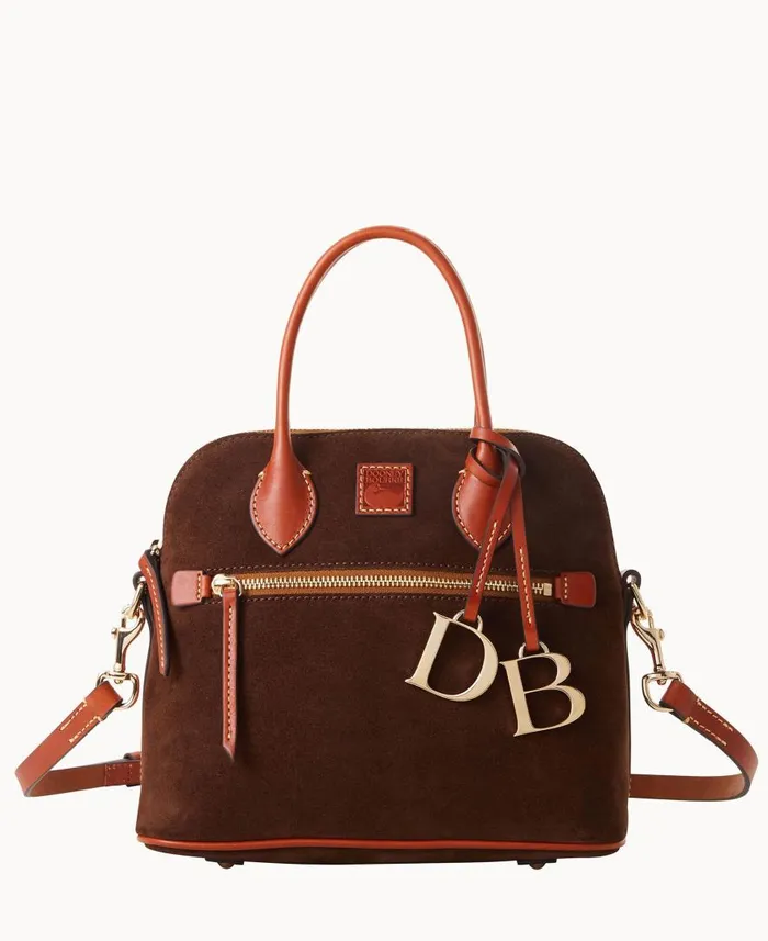Woman Suede Domed Satchel Dooney and Bourke Satchels