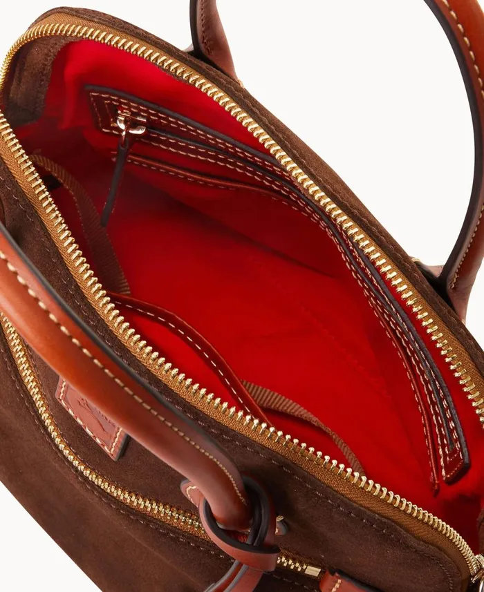 Woman Suede Domed Satchel Dooney and Bourke Satchels Woman Suede Domed Satchel Dooney and Bourke Satchels