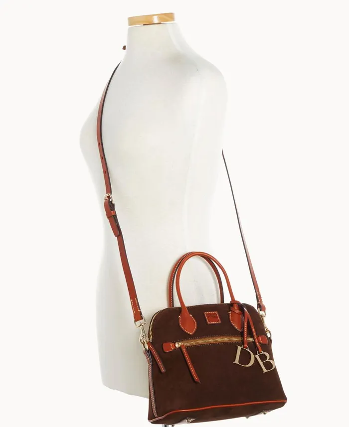 Woman Suede Domed Satchel Dooney and Bourke Satchels Woman Suede Domed Satchel Dooney and Bourke Satchels