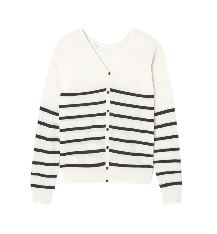 Women 2Way Cardigan 8211 Black Stripes Promod Jumpers And Cardigans Women 2Way Cardigan 8211 Black Stripes Promod Jumpers And Cardigans