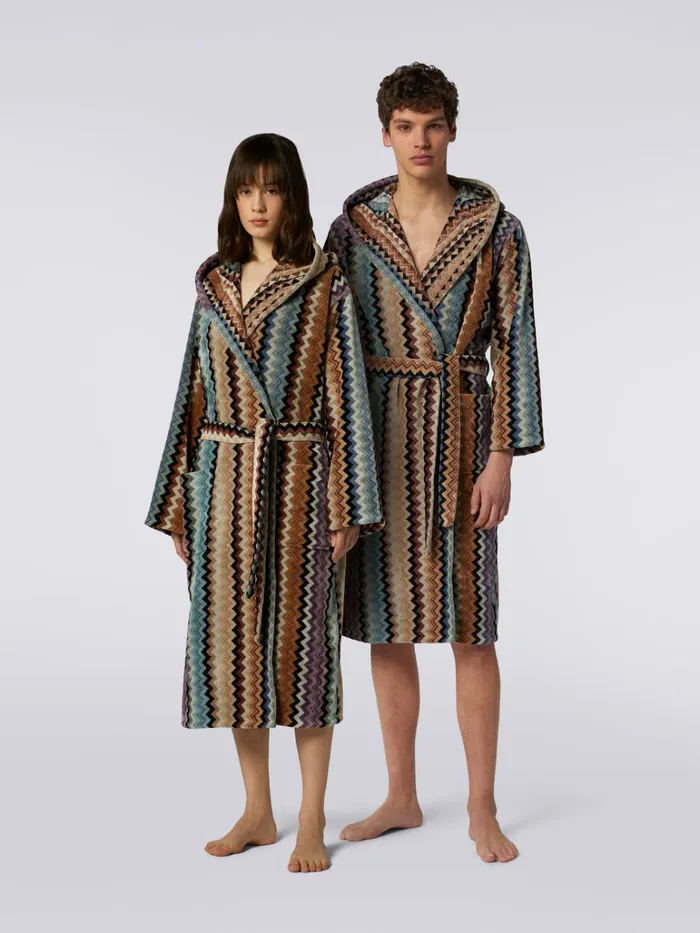 Women Adam Hooded Bathrobe Black Missoni Bathrobes Women Adam Hooded Bathrobe Black Missoni Bathrobes