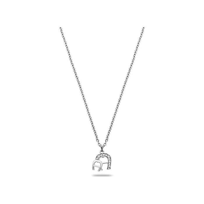 Women Aigner Jewelry Necklace With Double Logo