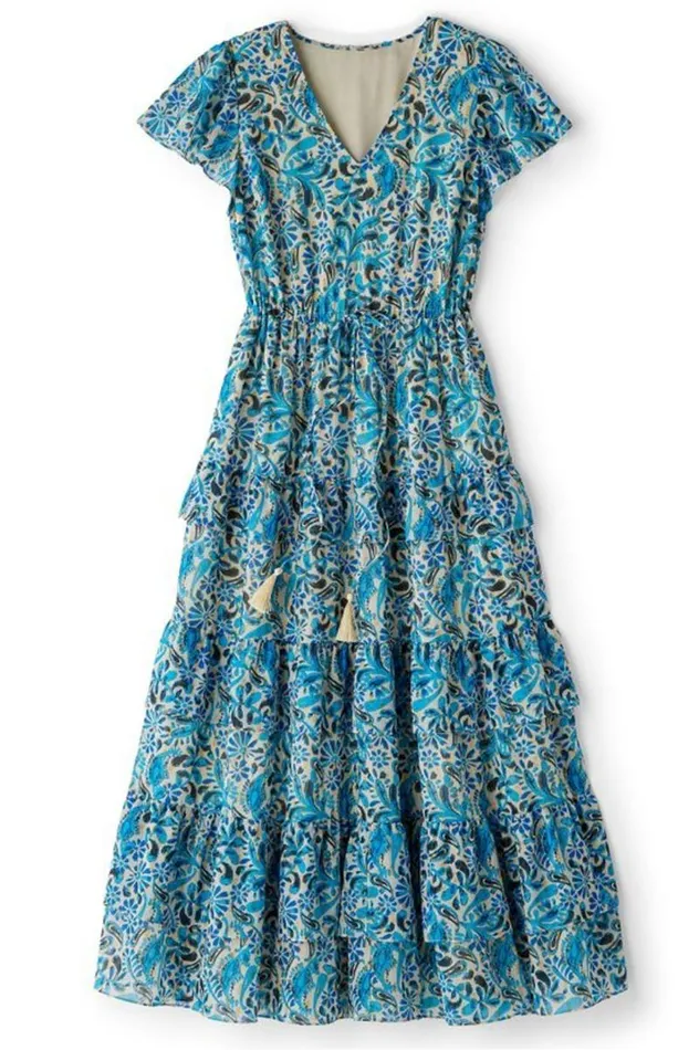 Women Aleyah Maxi Dress Paisley Ikat Overcast Soft Surroundings Dresses Women Aleyah Maxi Dress Paisley Ikat Overcast Soft Surroundings Dresses
