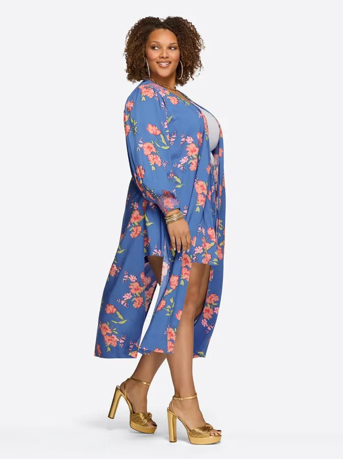 Women Amalia Kimono In Happy Floret Jessica Simpson Jackets Blazers and Kimonos