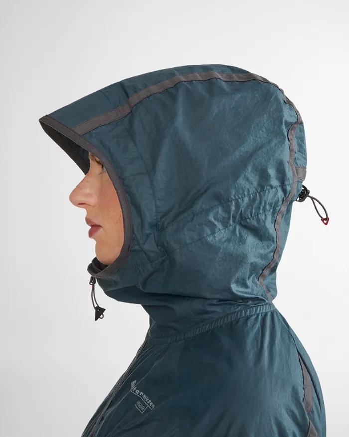 Women Ansur Hooded Katla Cotton Jacket Raven Black Klttermusen Wind Resistant Jackets