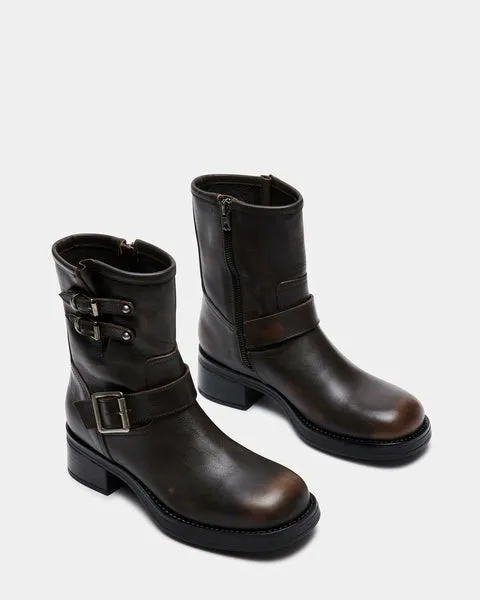 Women ARCHIE BROWN LEATHER Brown Leather Steve Madden Boots and Booties Women ARCHIE BROWN LEATHER Brown Leather Steve Madden Boots and Booties