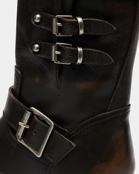 Women ARCHIE BROWN LEATHER Brown Leather Steve Madden Boots and Booties Women ARCHIE BROWN LEATHER Brown Leather Steve Madden Boots and Booties