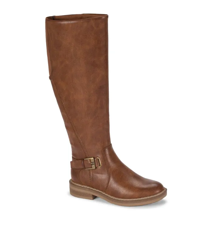 Women Autumn Wide Calf Riding Boot Cognac Baretraps Wide Calf Boots