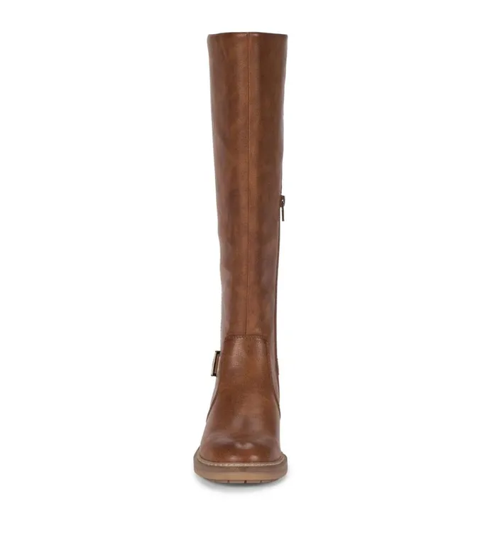 Women Autumn Wide Calf Riding Boot Cognac Baretraps Wide Calf Boots