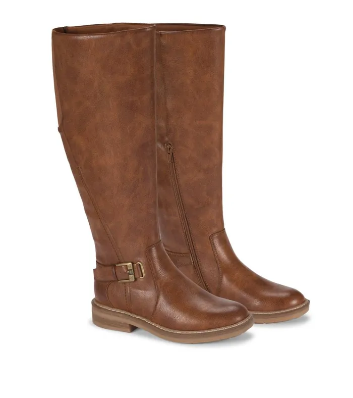 Women Autumn Wide Calf Riding Boot Cognac Baretraps Wide Calf Boots