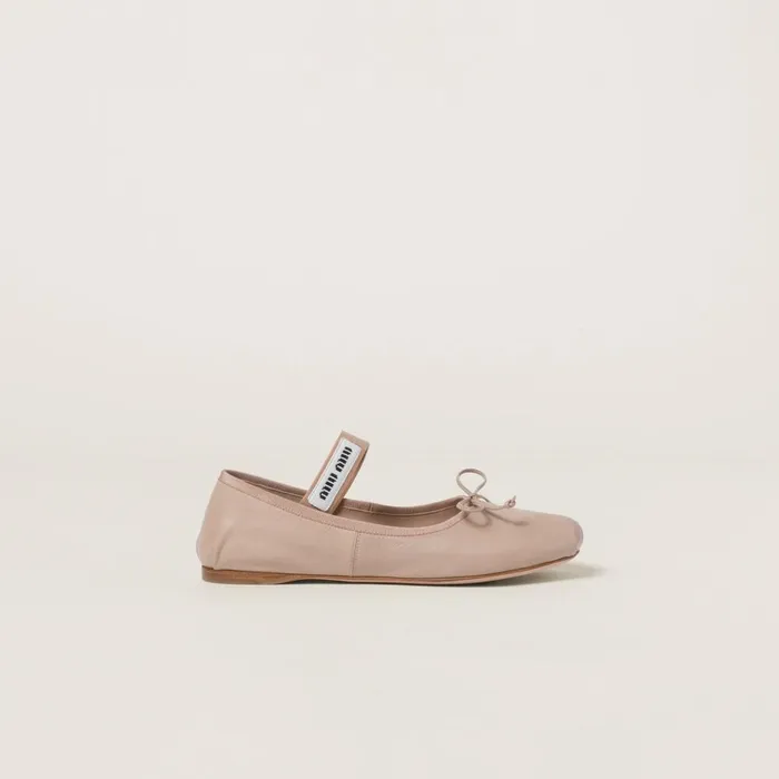 Women Ballerinas Miu Miu Leather Ballerinas Water Lily Women Ballerinas Miu Miu Leather Ballerinas Water Lily