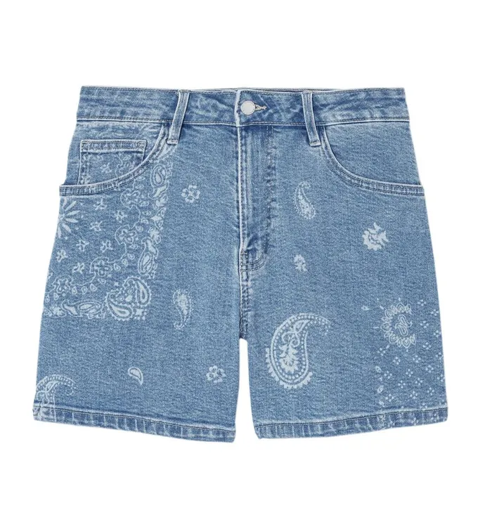 Women Bandana Denim Shorts 8211 Medium Denim Promod Shorts Women Bandana Denim Shorts 8211 Medium Denim Promod Shorts