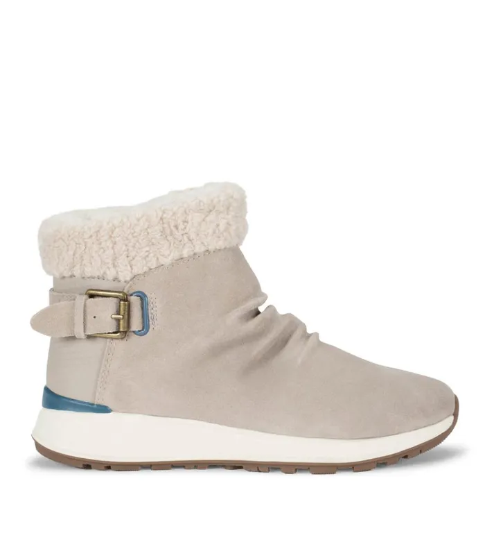 Women Becki Cold Weather Bootie Stone Suede Baretraps Booties