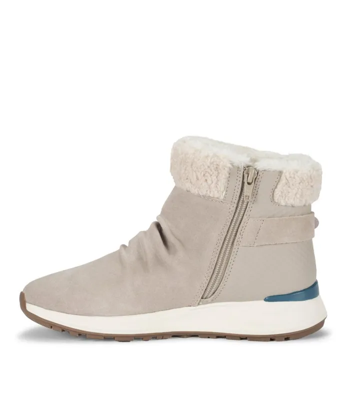 Women Becki Cold Weather Bootie Stone Suede Baretraps Booties