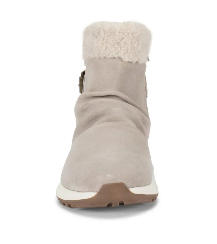 Women Becki Cold Weather Bootie Stone Suede Baretraps Booties