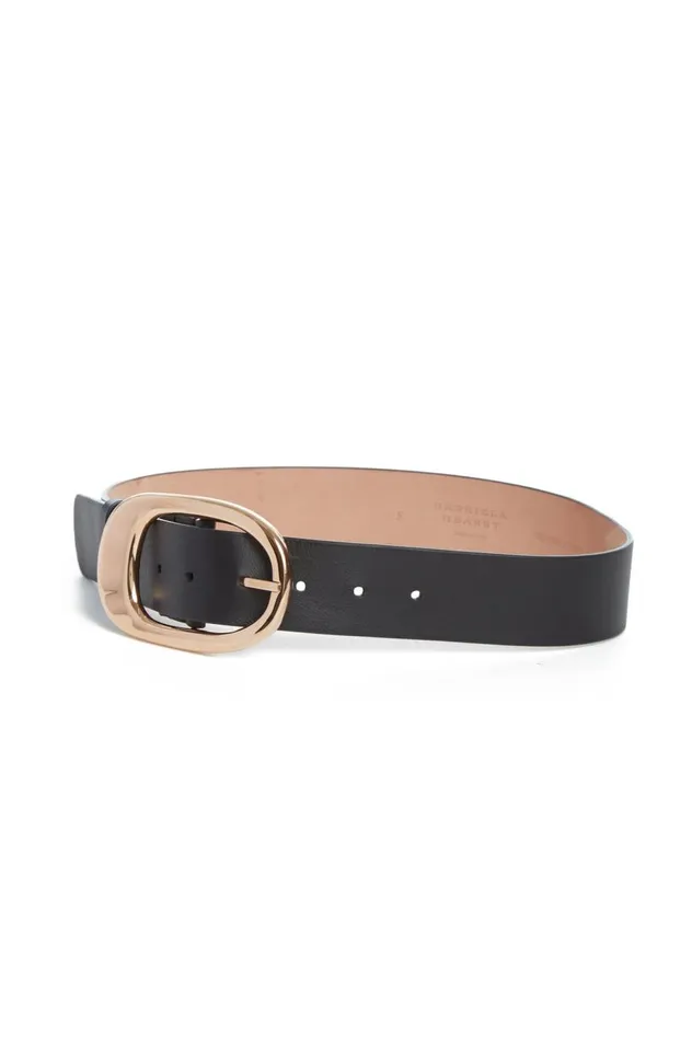 Women Belts Gabriela Hearst Lozewce Belt In Black Leather