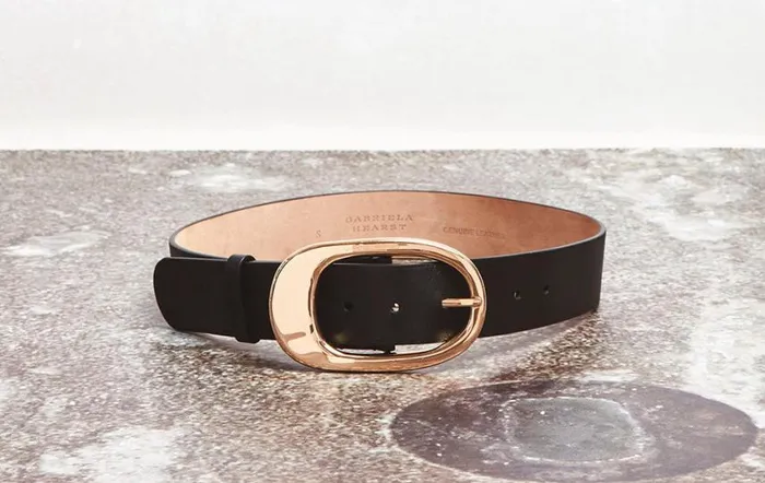 Women Belts Gabriela Hearst Lozewce Belt In Black Leather
