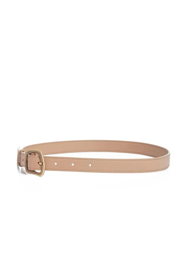 Women Belts Gabriela Hearst Small Simone Belt In Nude Leather