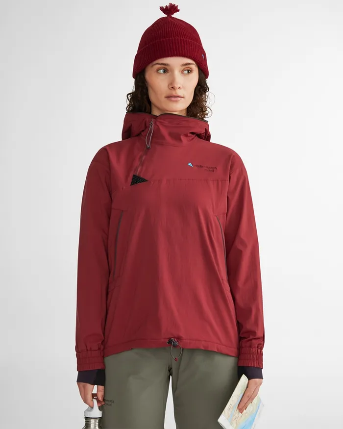 Women Bestla WindProtecting Anorak Burnt Russet Klttermusen Wind Resistant Jackets