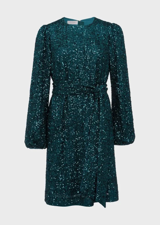 Women Bette Sequin Dress Evergreen Hobbs Dresses and Jumpsuits