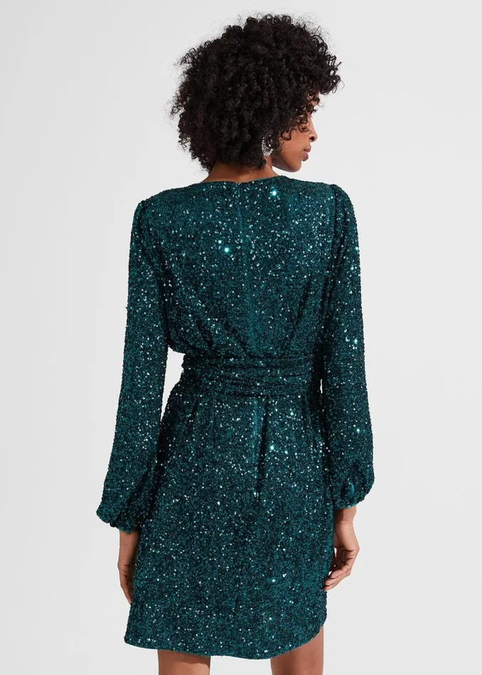 Women Bette Sequin Dress Evergreen Hobbs Dresses and Jumpsuits