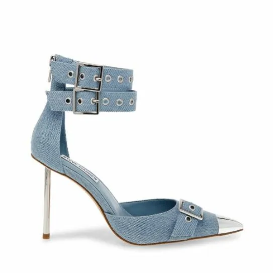Women BEX DENIM FABRIC Denim Fabric Steve Madden Heels