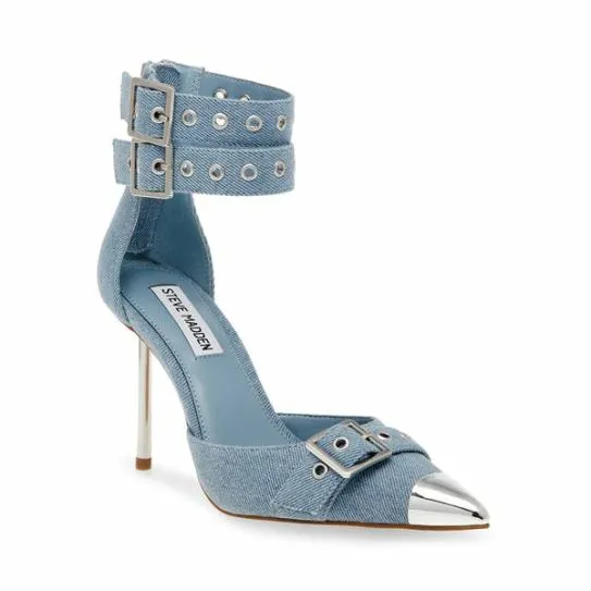 Women BEX DENIM FABRIC Denim Fabric Steve Madden Heels Women BEX DENIM FABRIC Denim Fabric Steve Madden Heels