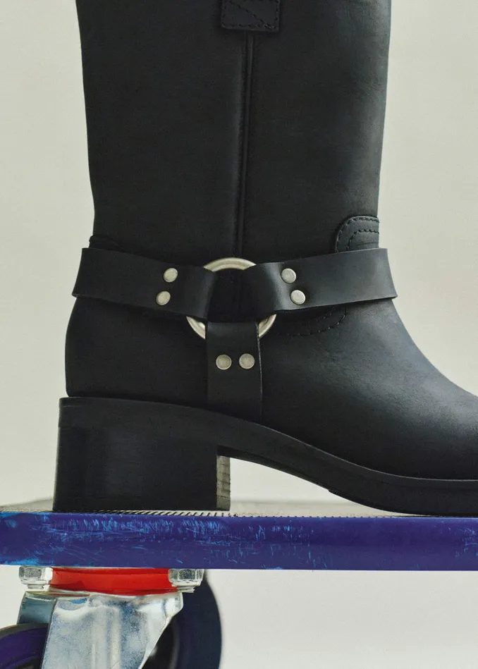 Women Biker Boot Black MEEM