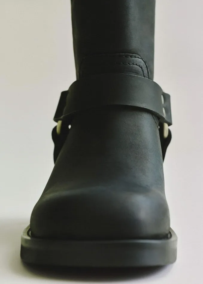 Women Biker Boot Black MEEM