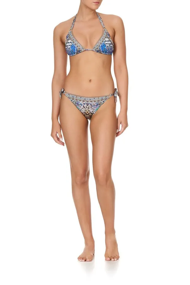 Women Bikinis Camilla Ring Tie Side Pant Animal Army
