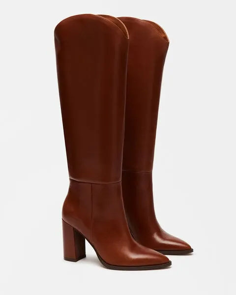 Women BIXBY COGNAC LEATHER Cognac Leather Steve Madden Boots and Booties Women BIXBY COGNAC LEATHER Cognac Leather Steve Madden Boots and Booties